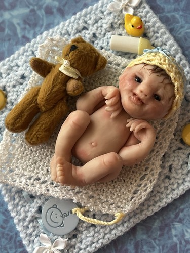 Ooak polymer clay baby art - clay,