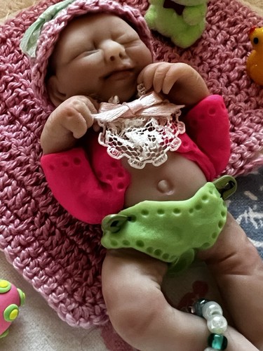 Ooak polymer clay baby art - ooak,
